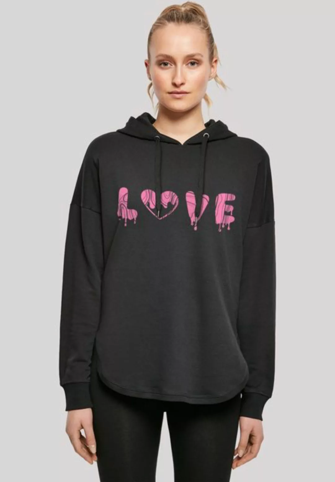 F4NT4STIC Kapuzenpullover Valentinstag Love Pink Print günstig online kaufen