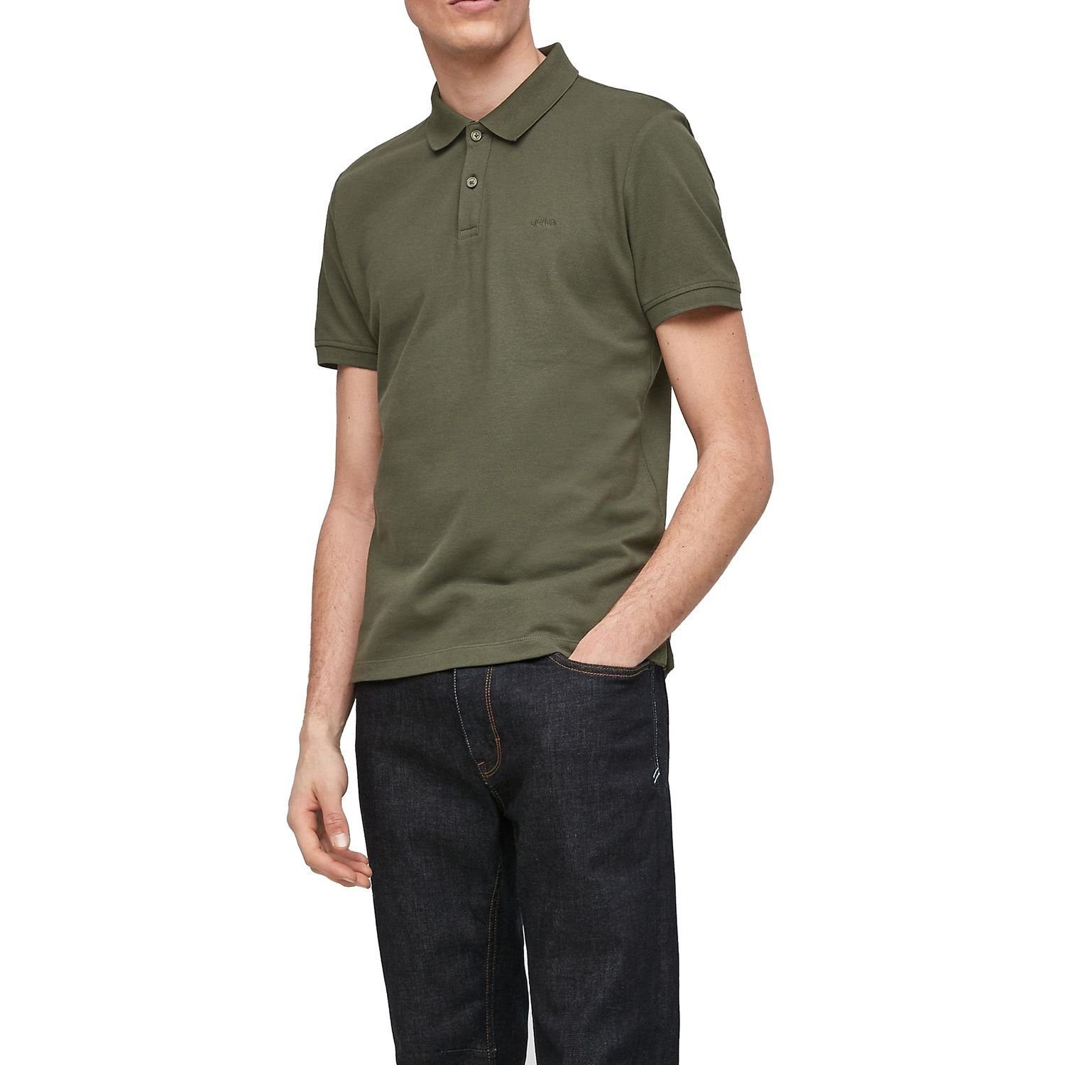 s.Oliver Poloshirt (2-tlg) 2 Knöpfe, Logo-Stickerei, günstig online kaufen