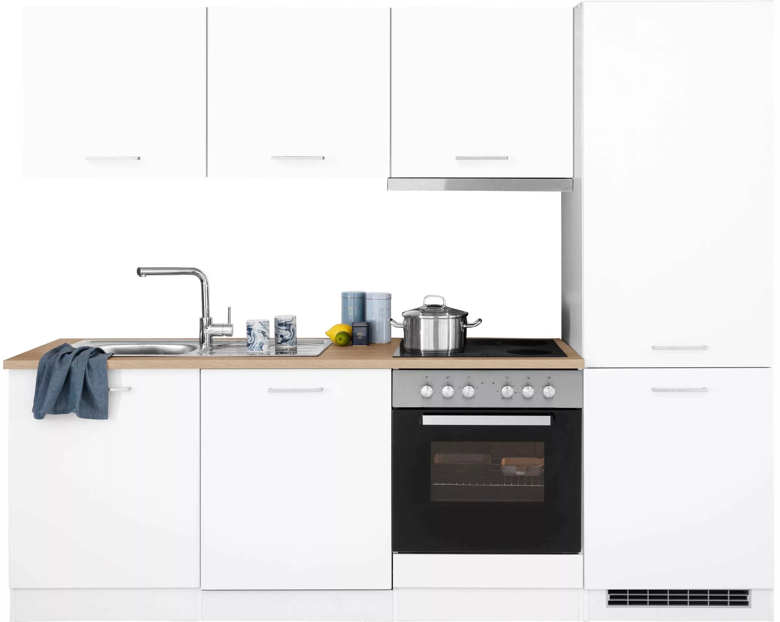 KOCHSTATION Küchenzeile "KS-Visby", ohne E-Geräte, 240 cm, für Kühl/Gefrier günstig online kaufen