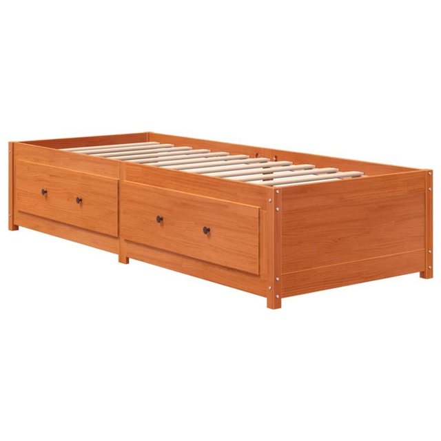 vidaXL Bett Tagesbett Wachsbraun 75x190 cm Massivholz Kiefer günstig online kaufen