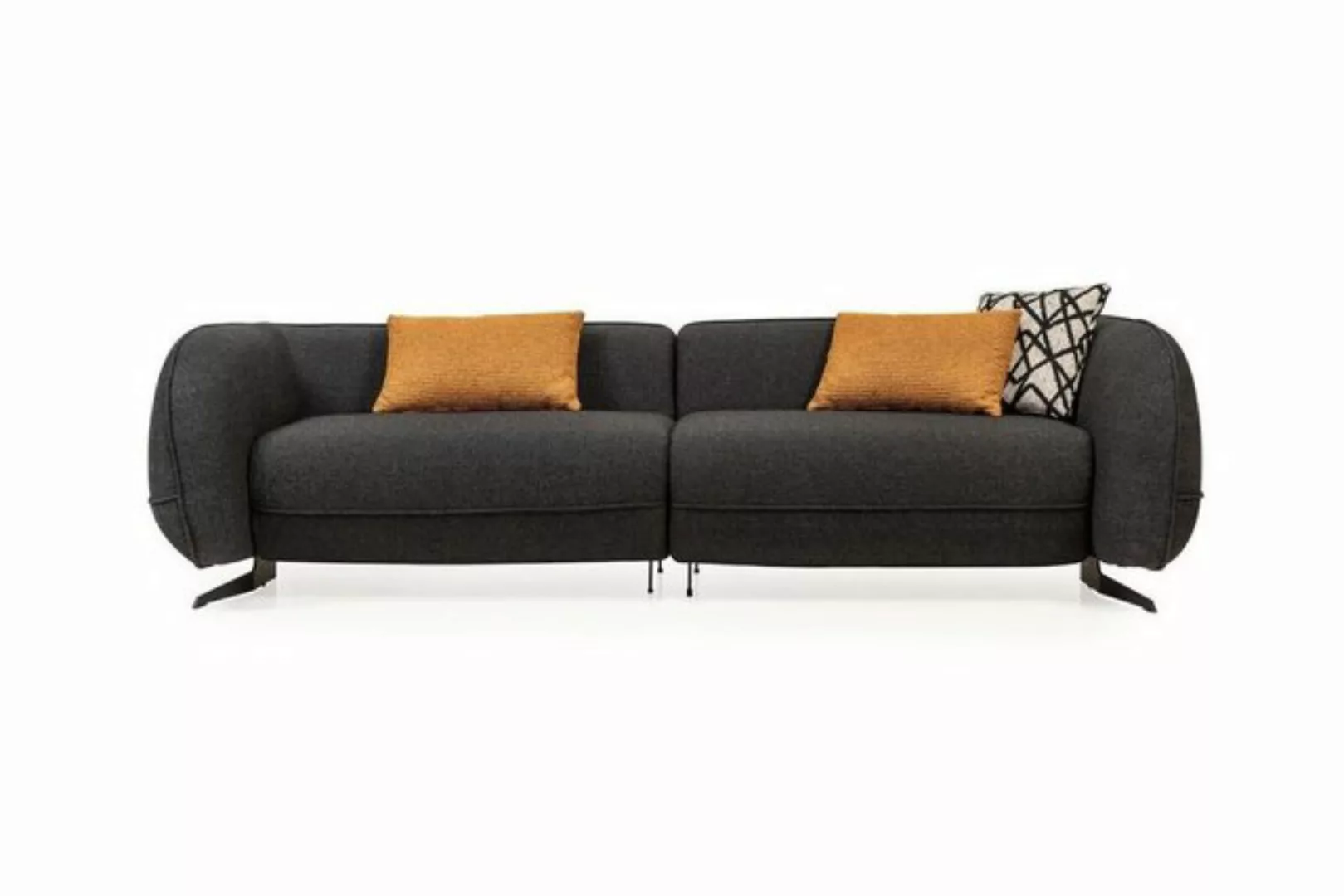 JVmoebel 3-Sitzer Grauer Dreisitzer Polstersofas Designer Couch Stoffsofa T günstig online kaufen