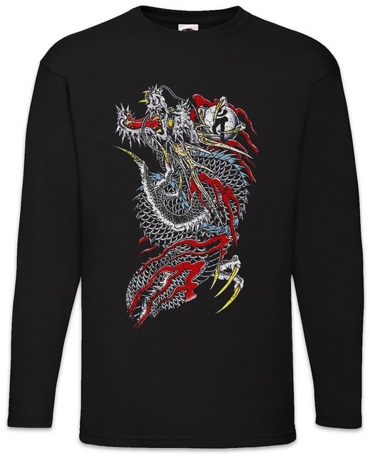 Urban Backwoods Langarmshirt Yak Dragon Langarm T-Shirt Drache Samurai Warr günstig online kaufen