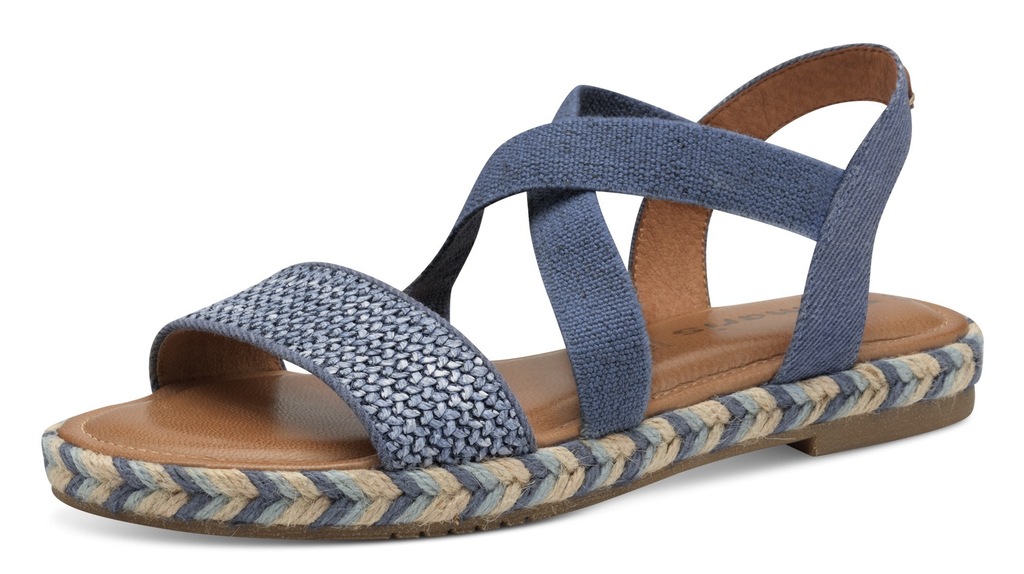 Tamaris Riemchensandale, Plateau, Sandalette, Sommerschuh mit Kontrast-Deta günstig online kaufen