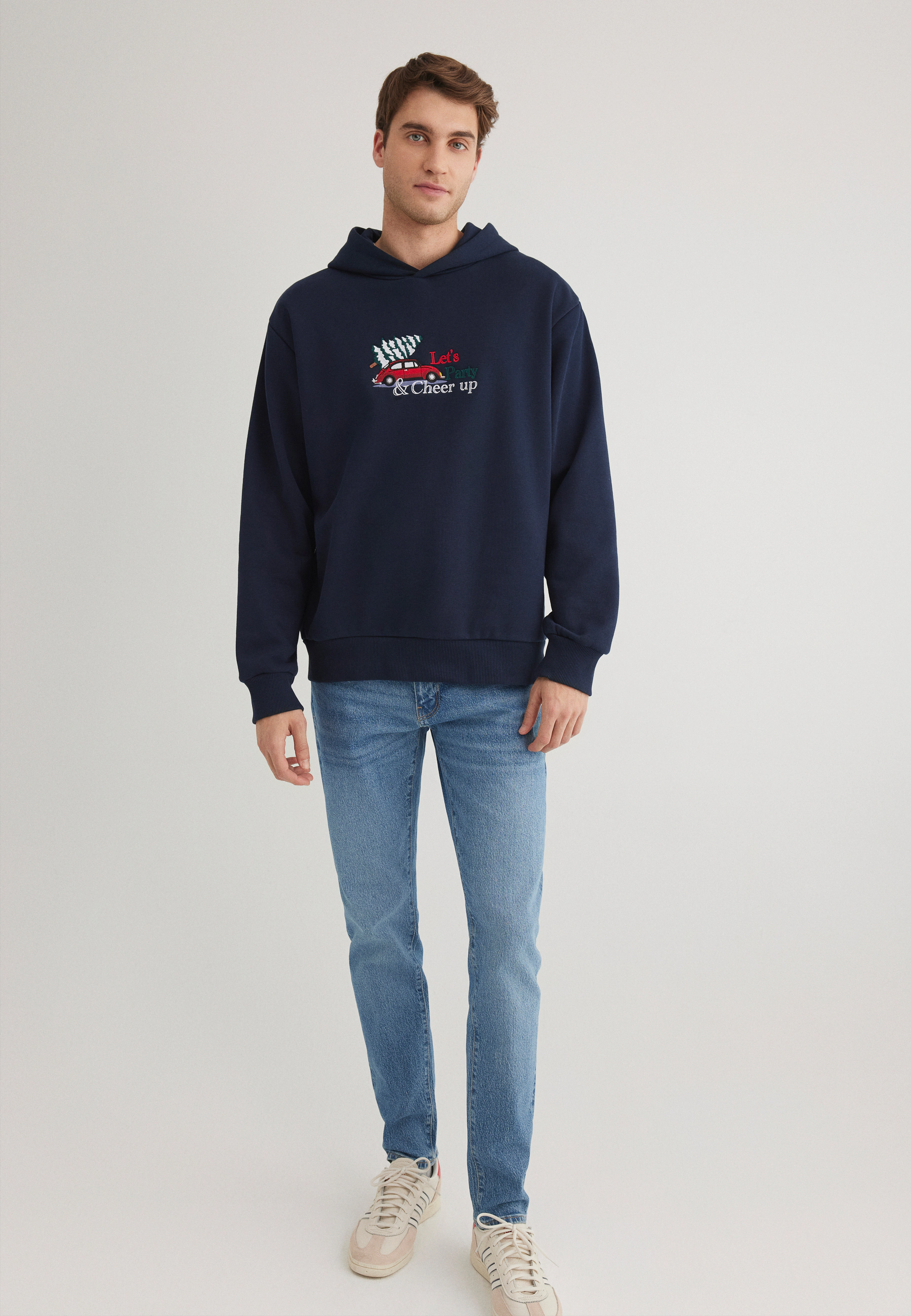 Mavi Kapuzenpullover "XMAS CAR EMBROIDERED HOODIE", Weihnachtspullover günstig online kaufen