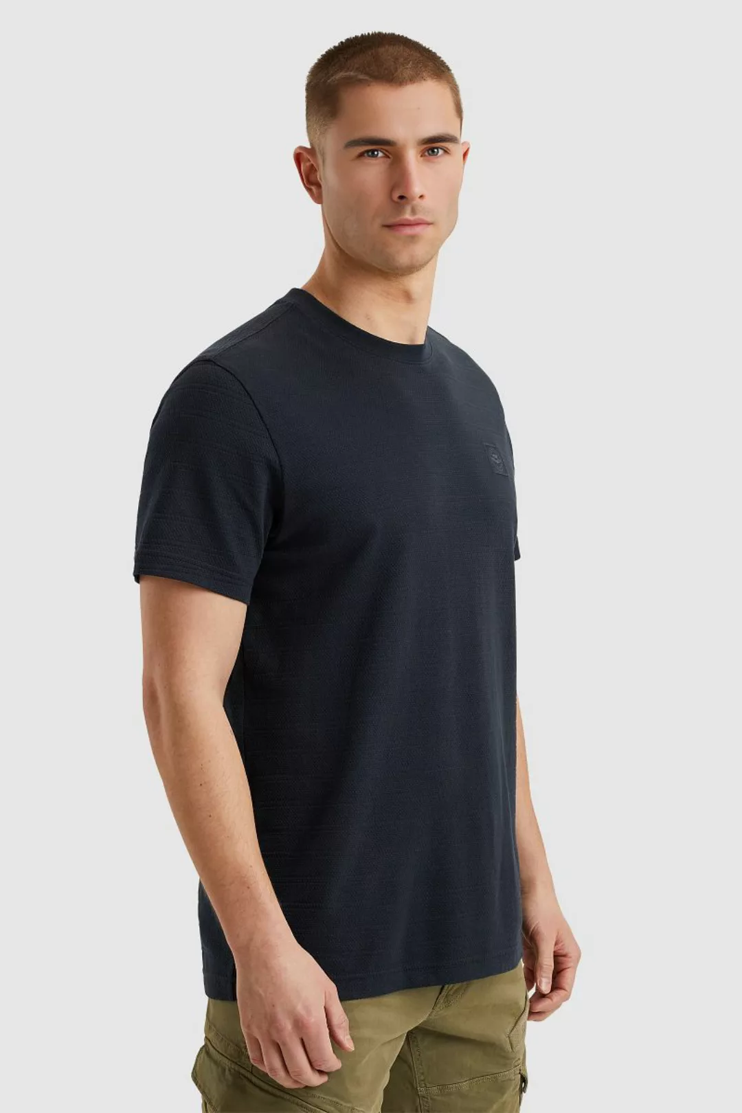 PME Legend T-Shirt Jacquard Stripe Navy - Größe M günstig online kaufen