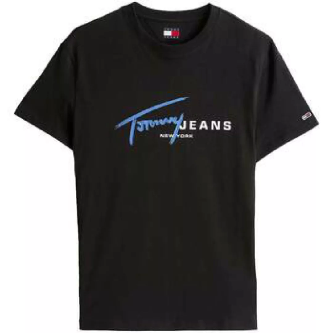 Tommy Jeans  T-Shirts & Poloshirts Graffiti Logo T-Shirt Black günstig online kaufen