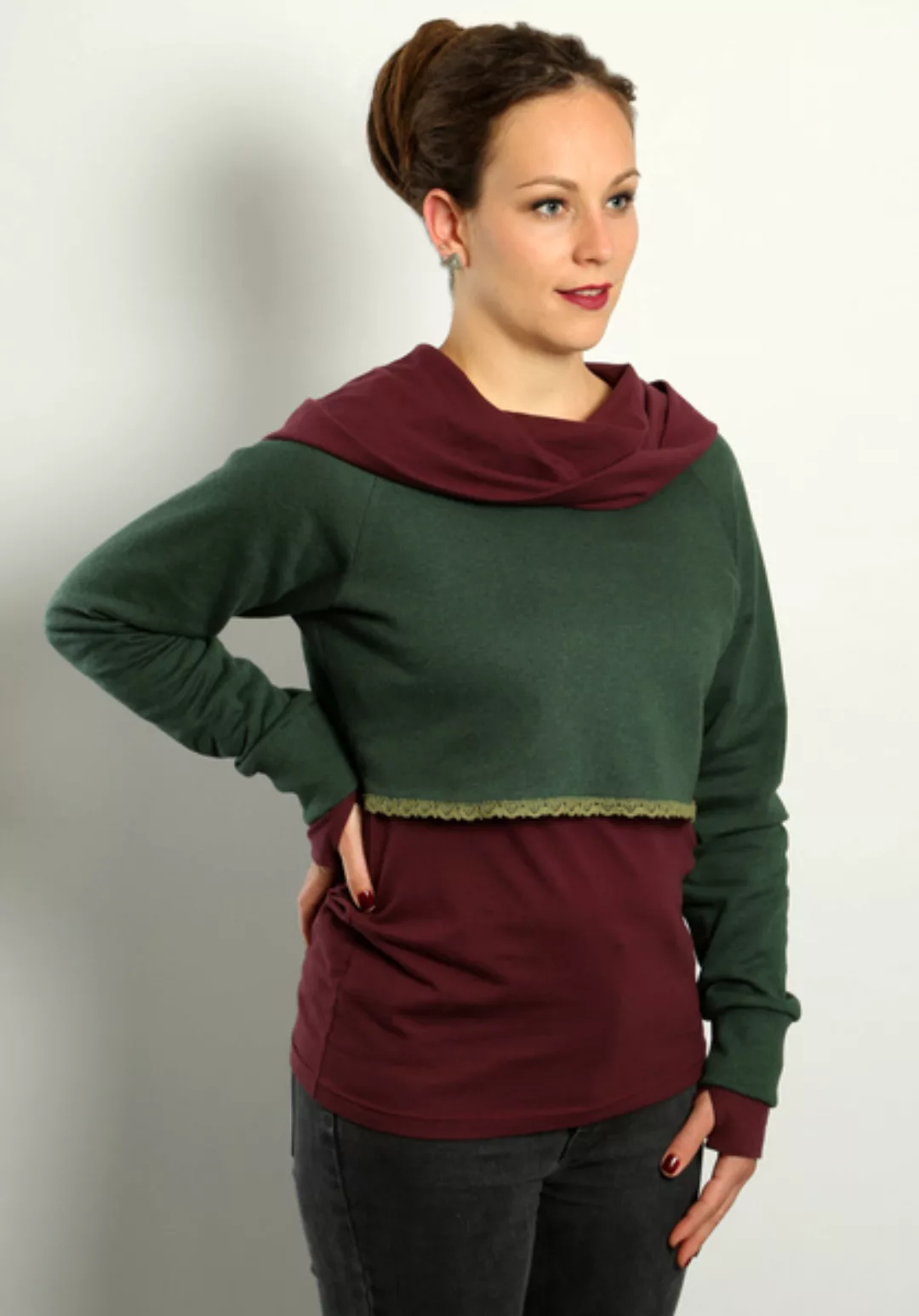 Hoodie + Kurzsweater Set günstig online kaufen