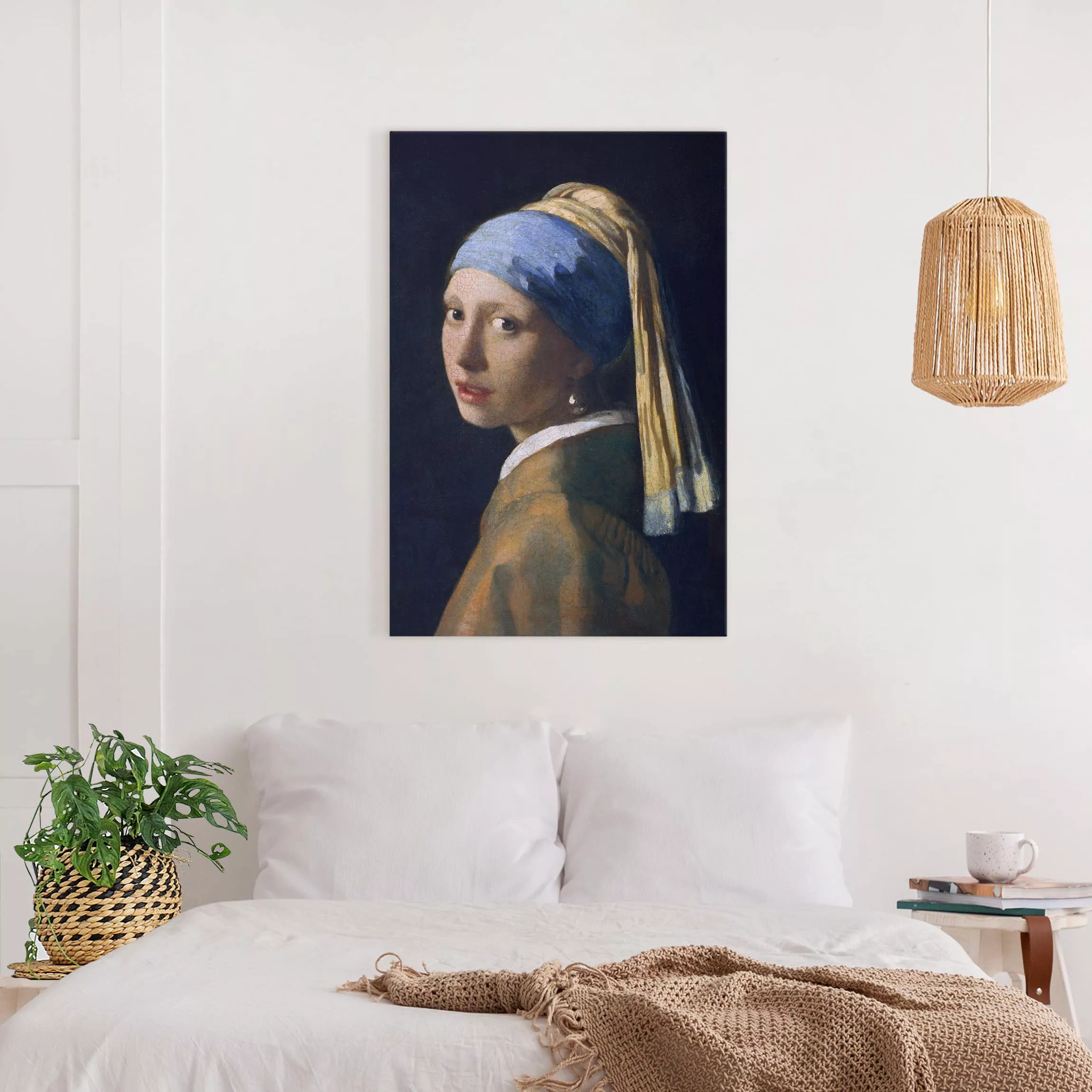 Leinwandbild Portrait - Hochformat Jan Vermeer van Delft - Das Mädchen mit günstig online kaufen