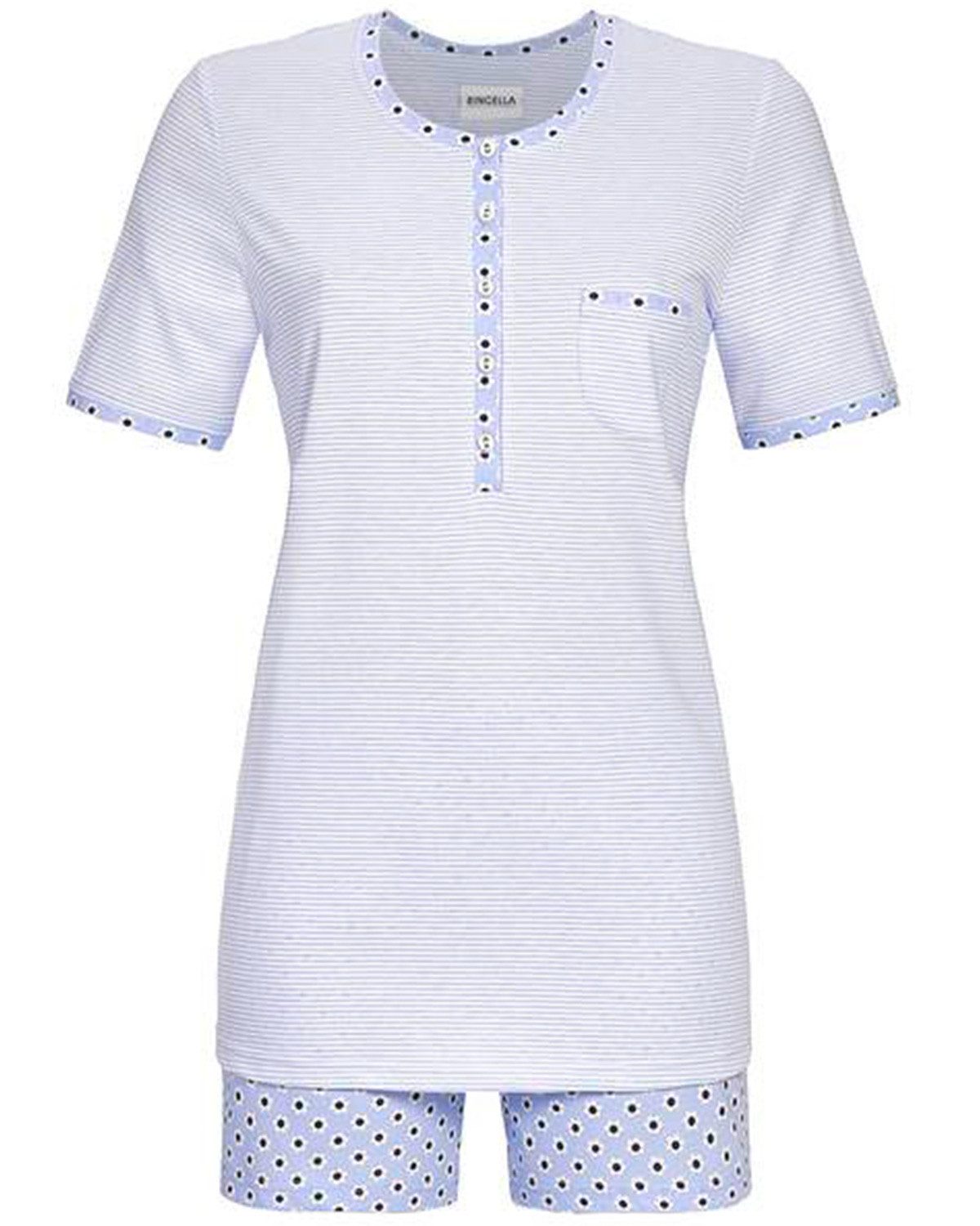 Ringella Pyjama Damen Kurzarm 'Muster-Mix' 4211310, günstig online kaufen