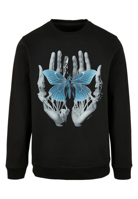 F4NT4STIC Kapuzenpullover Skelett Hände Schmetterling Print günstig online kaufen