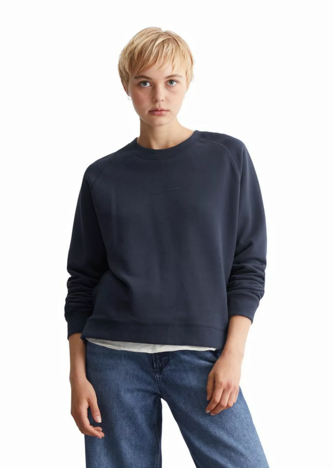 Marc O'Polo DENIM Sweatshirt Im modernen O-Shape, locker geschnitten und Ra günstig online kaufen