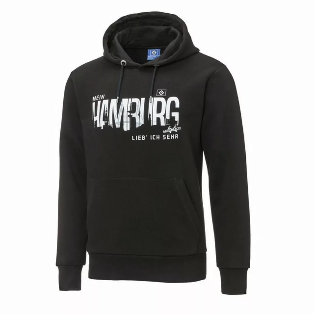 HSV Kapuzenpullover Hoodie Mein Hamburg-Abschlach! (Schwarz) gesticktes Ham günstig online kaufen