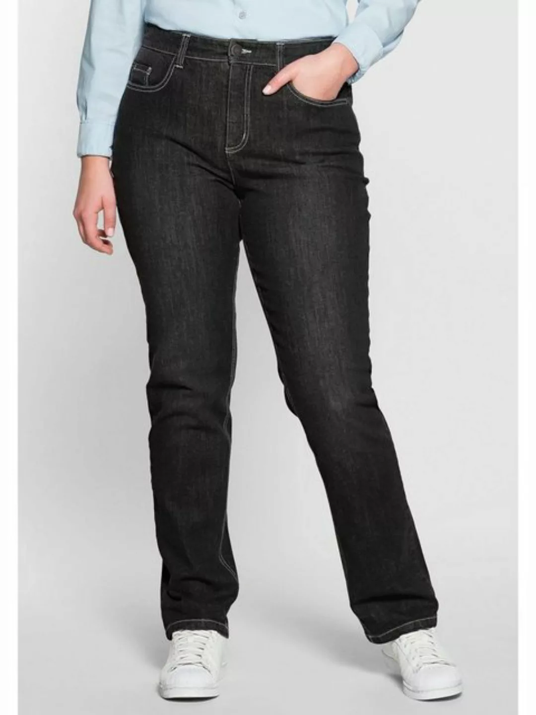 Sheego Stretch-Jeans "Große Größen", Bauch-weg-Effekt günstig online kaufen