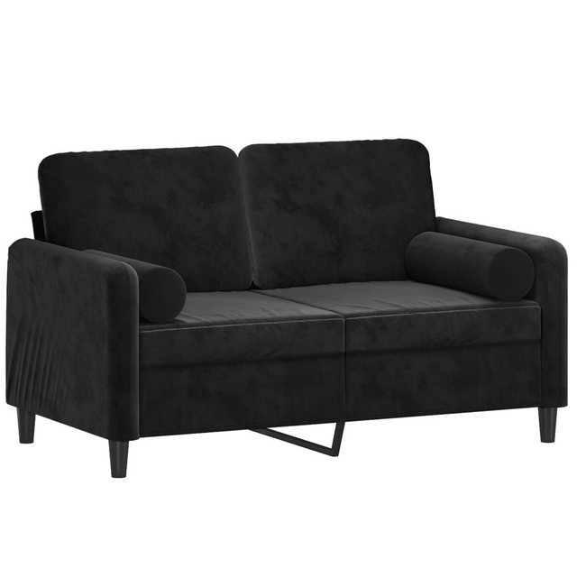 vidaXL Sofa 2-Sitzer-Sofa mit Zierkissen Schwarz 120 cm Samt günstig online kaufen