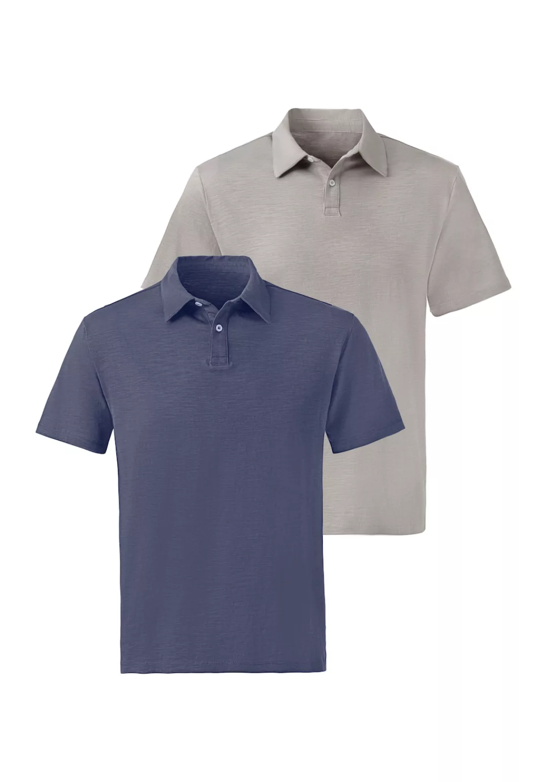 John Devin Poloshirt "mit Slub-Garn Struktur", (Packung, 2 tlg., 2er-Pack), günstig online kaufen