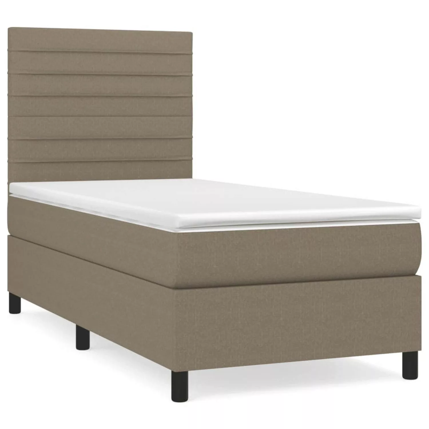 vidaXL Bett Boxspringbett mit Matratze Taupe günstig online kaufen
