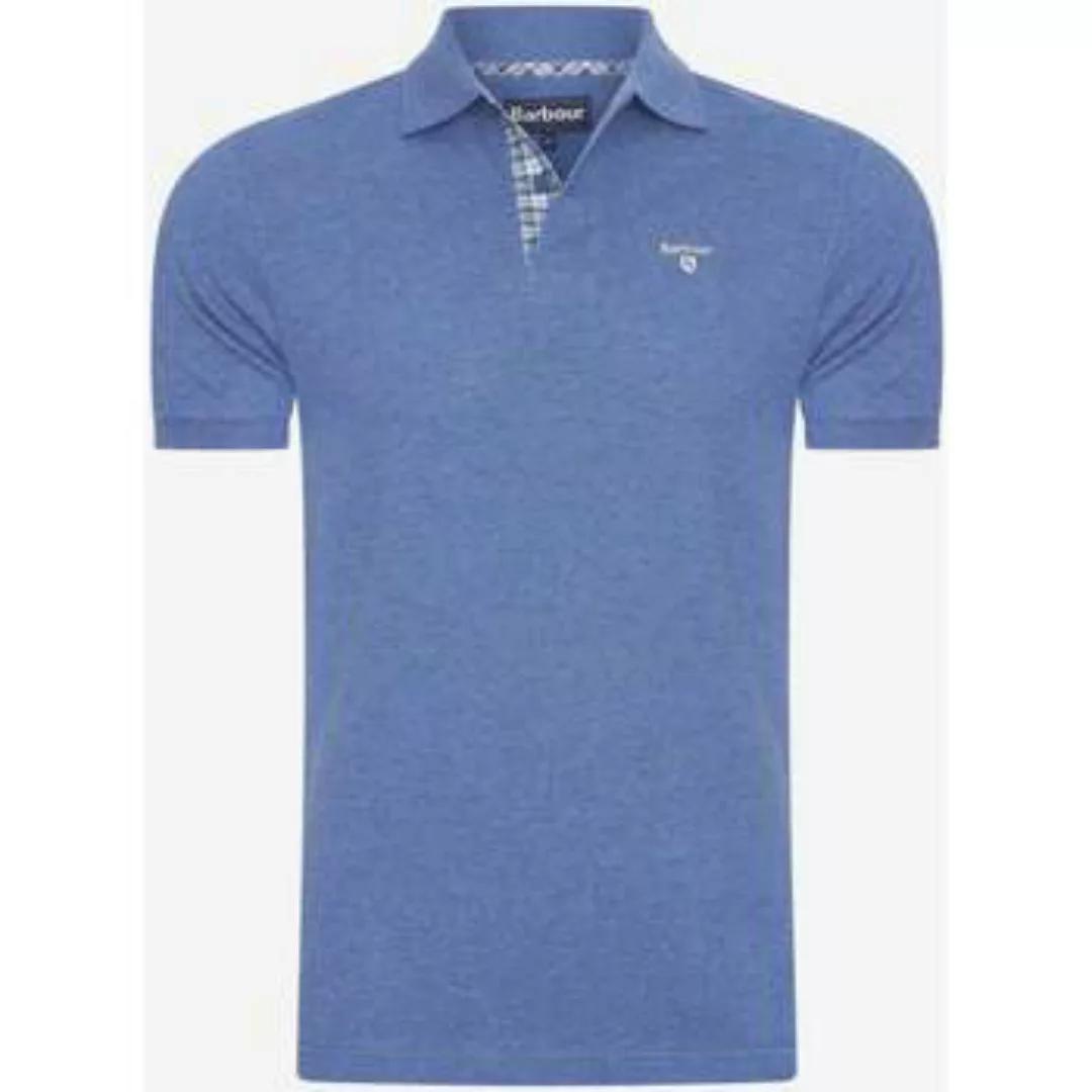 Barbour  T-Shirts & Poloshirts Piqué-Poloshirt mit Schottenkaro – Chambray günstig online kaufen