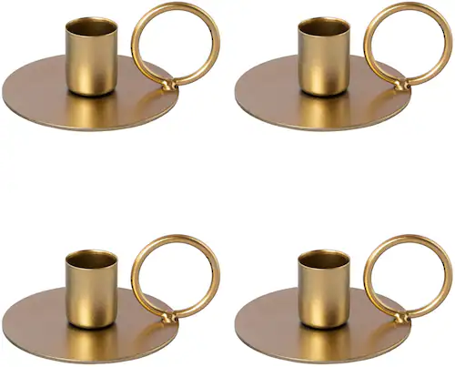 Leonique Kerzenhalter »Stabkerzenhalter Adaliz«, (Set, 4 St.), aus Metall, günstig online kaufen
