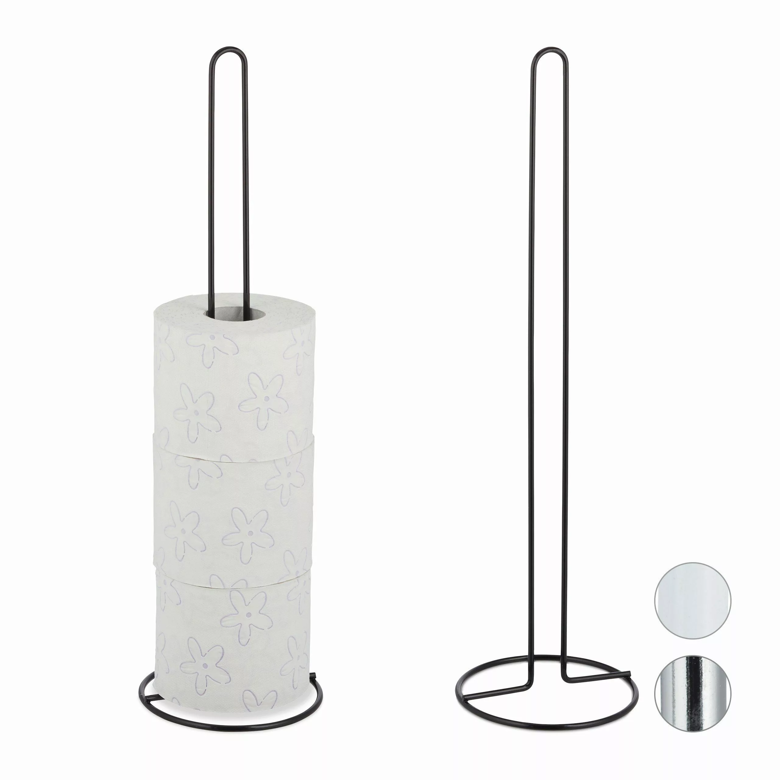 relaxdays Toiletten-Ersatzrollenhalter Ersatzrollenhalter 2er Set für günstig online kaufen
