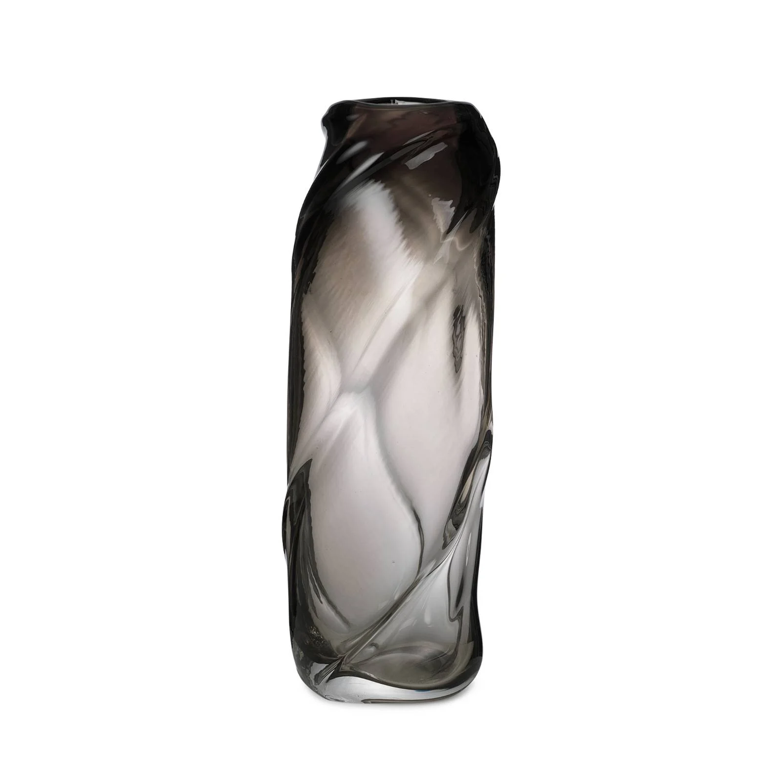 ferm LIVING Vase Water Swirl Tall, grau, Höhe 47 cm, Glas günstig online kaufen