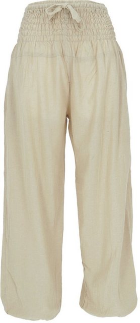 Guru-Shop Relaxhose Muckhose, Aladinhose mit breitem Bund - beige Ethno Sty günstig online kaufen