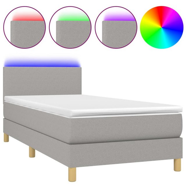 vidaXL Boxspringbett Bett Boxspringbett komplett mit Matratze & LED Stoff ( günstig online kaufen