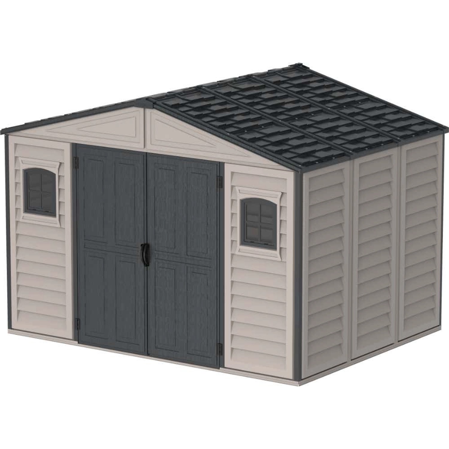 Duramax Kunststoff-Gerätehaus 3,2x2,4m in Grau günstig online kaufen