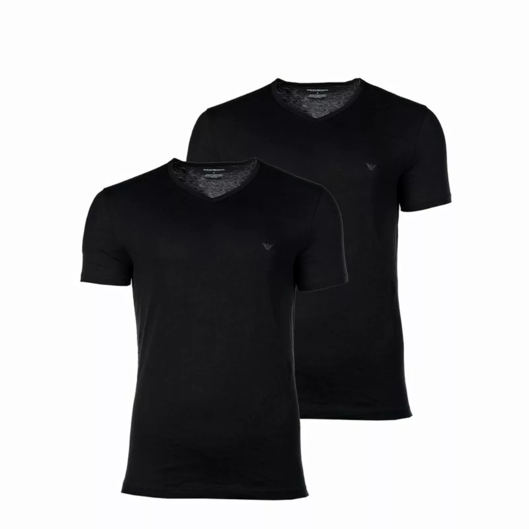 EMPORIO ARMANI Herren T-Shirt 2er Pack - V-Neck, V-Ausschnitt, Halbarm, uni günstig online kaufen