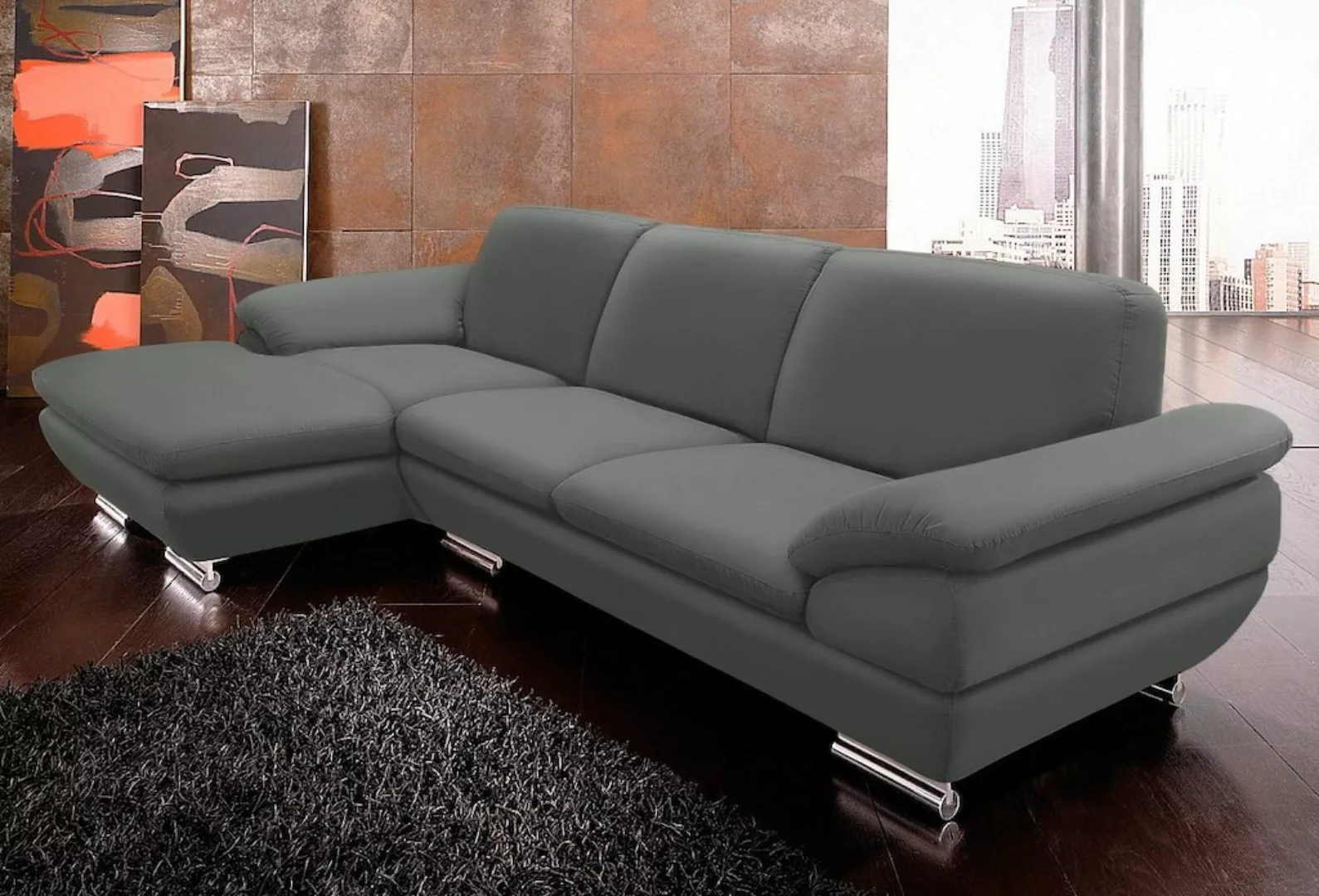 CALIA ITALIA Ecksofa »Glamour, italienisches Designsofa, tollem Sitzkomfort günstig online kaufen