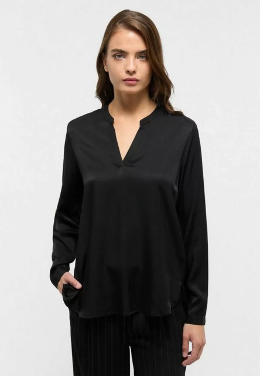 Eterna Langarmbluse Viscose Shirt Bluse Viskose Langarm günstig online kaufen