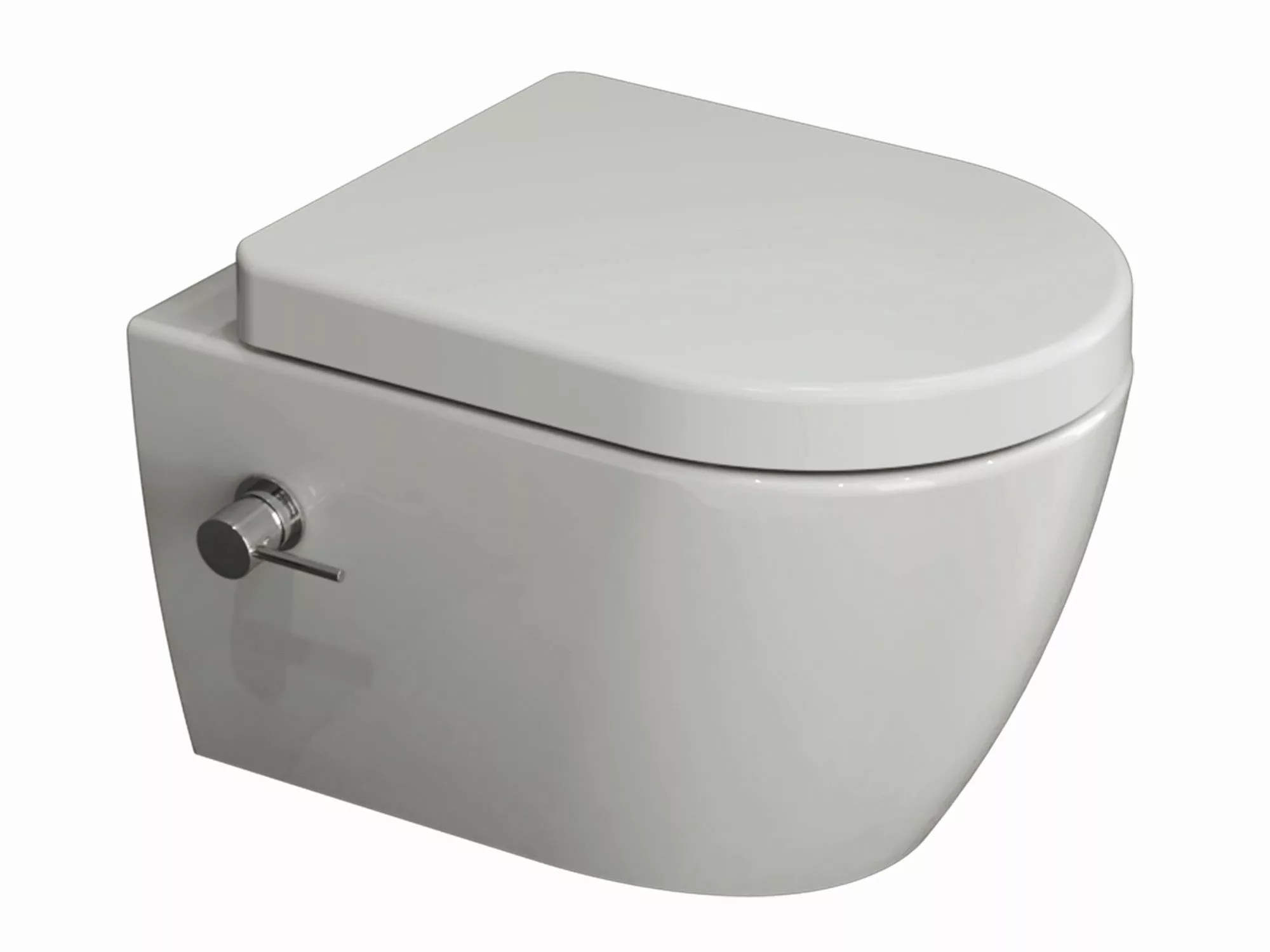 Aqua Bagno Dusch-WC Hänge-Dusch-WC spülrandlos,Taharet,Warm-Kalt Mischer, günstig online kaufen