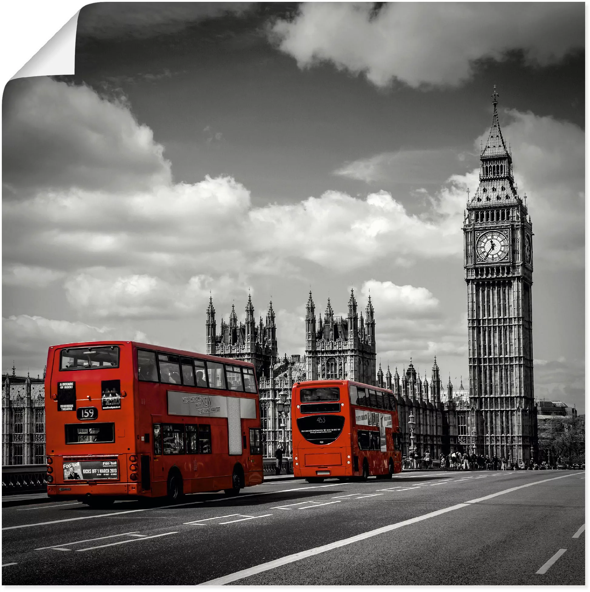 Artland Wandbild »Typisch London«, London, (1 St.), als Leinwandbild, Poste günstig online kaufen
