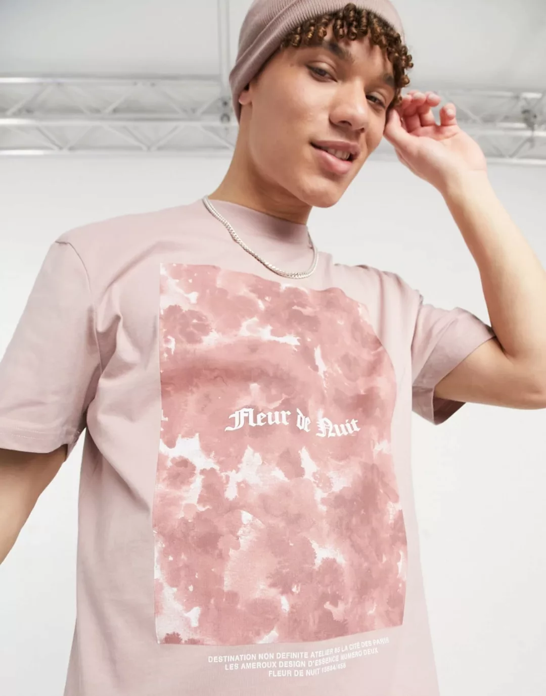 River Island – Rosa T-Shirt mit Blumenprint günstig online kaufen