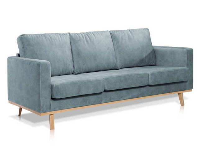 Moebel-Eins Sofa, CORIN 3-Sitzer Sofa mit Echtholz-Untergestell, Bezug in V günstig online kaufen