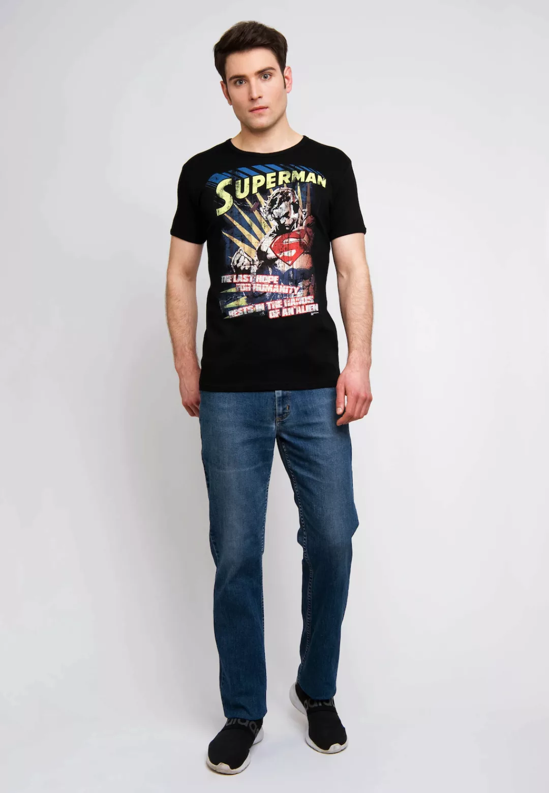 LOGOSHIRT T-Shirt "Superman", mit coolem Retro-Motiv günstig online kaufen