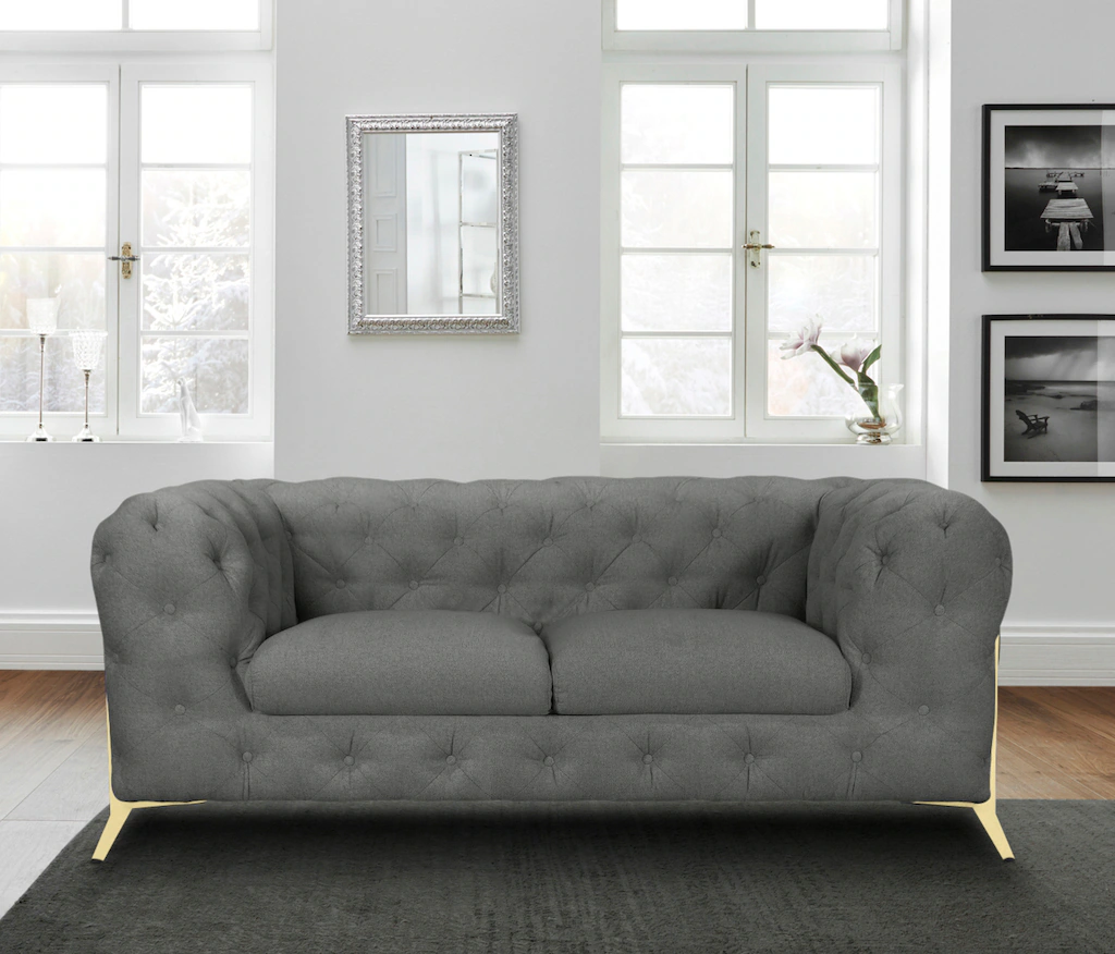 Leonique Chesterfield-Sofa »Amaury«, aufwändige Knopfheftung, moderne Chest günstig online kaufen