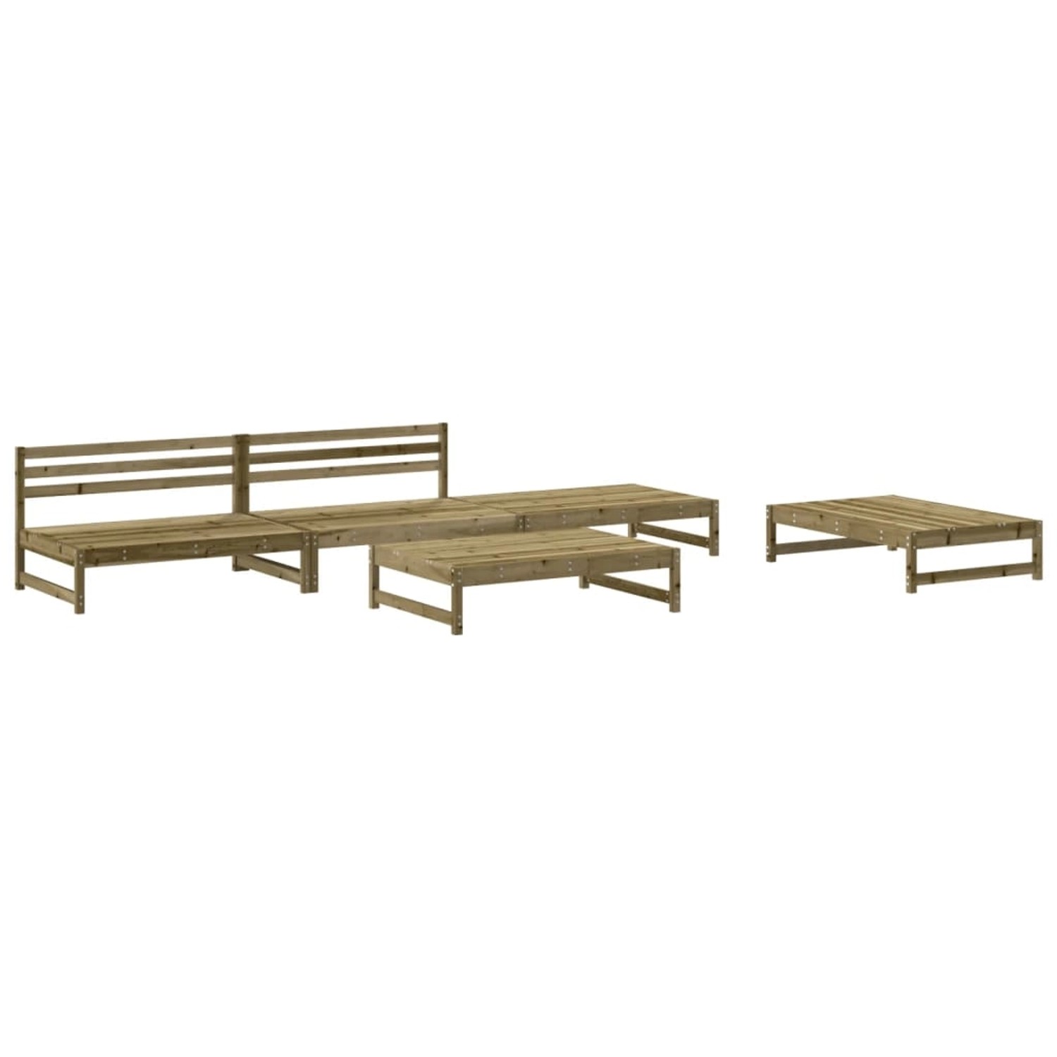 vidaXL 5-tlg Garten-Lounge-Set Kiefernholz Imprägniert Modell 2 günstig online kaufen