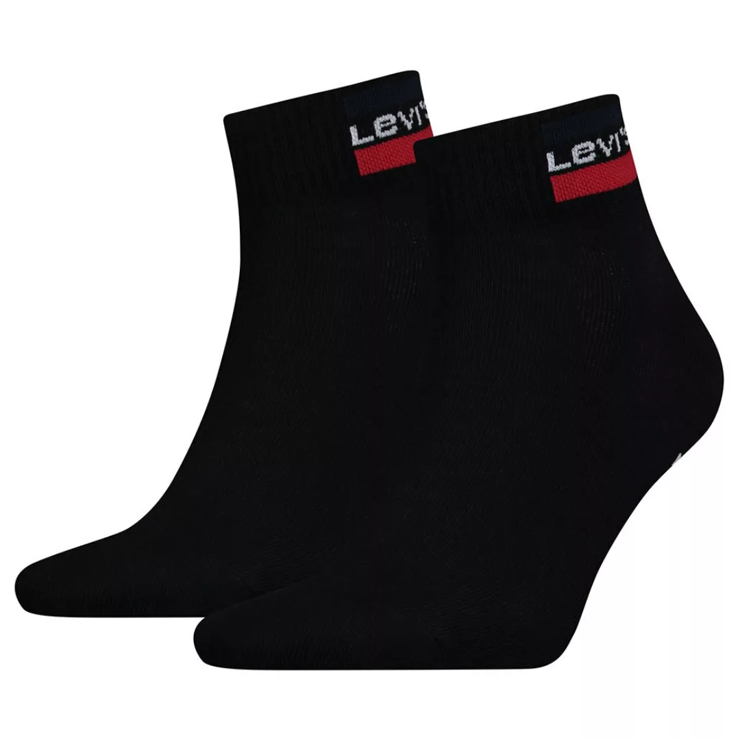 Levi´s ® Sportswear Logo Mid Socken 2 Paare EU 39-42 Black günstig online kaufen