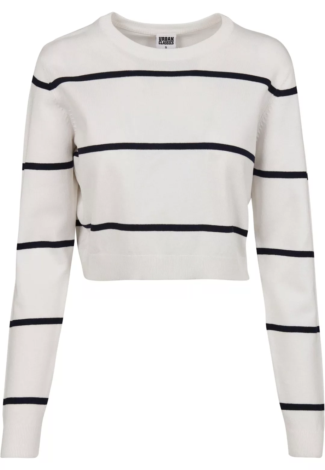 URBAN CLASSICS Sweater "Urban Classics Damen Ladies Short Striped Sweater" günstig online kaufen