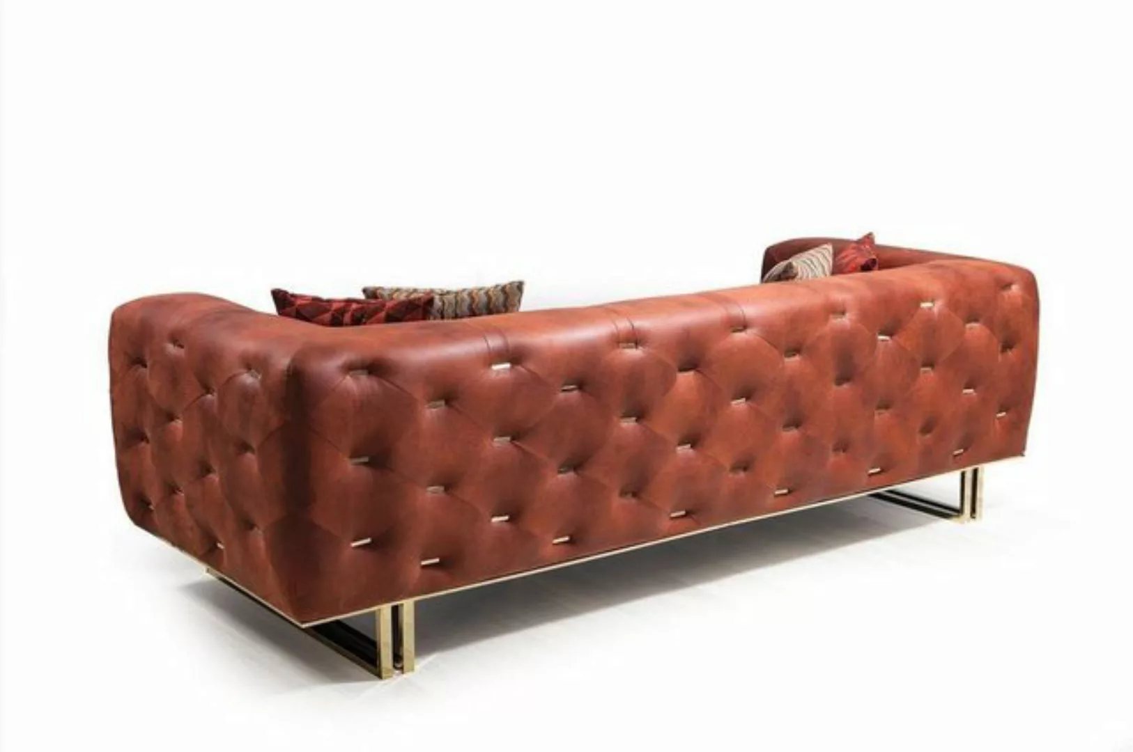 JVmoebel Chesterfield-Sofa, Chesterfield Couch Textil Stoff Sofa Edles Desi günstig online kaufen