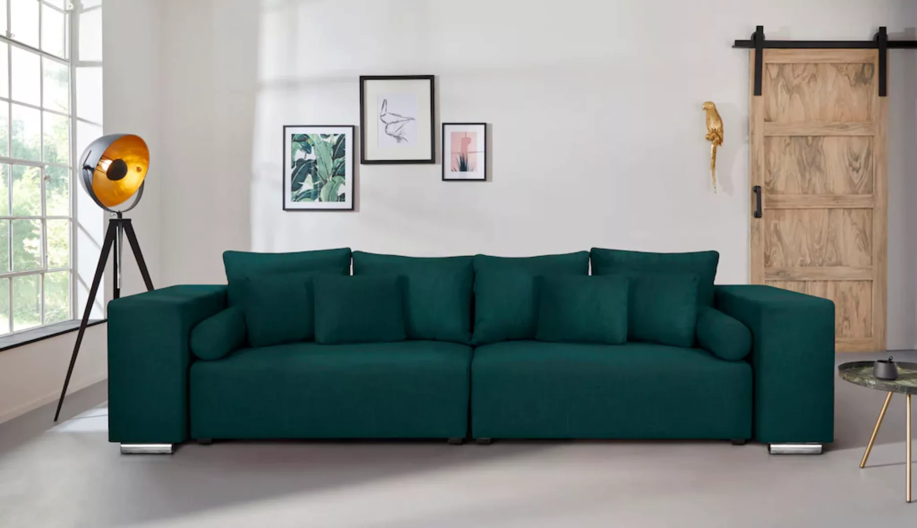 INOSIGN Big-Sofa "Aliya", incl. Bettfunktion und Bettkasten, Breite 290 cm, günstig online kaufen