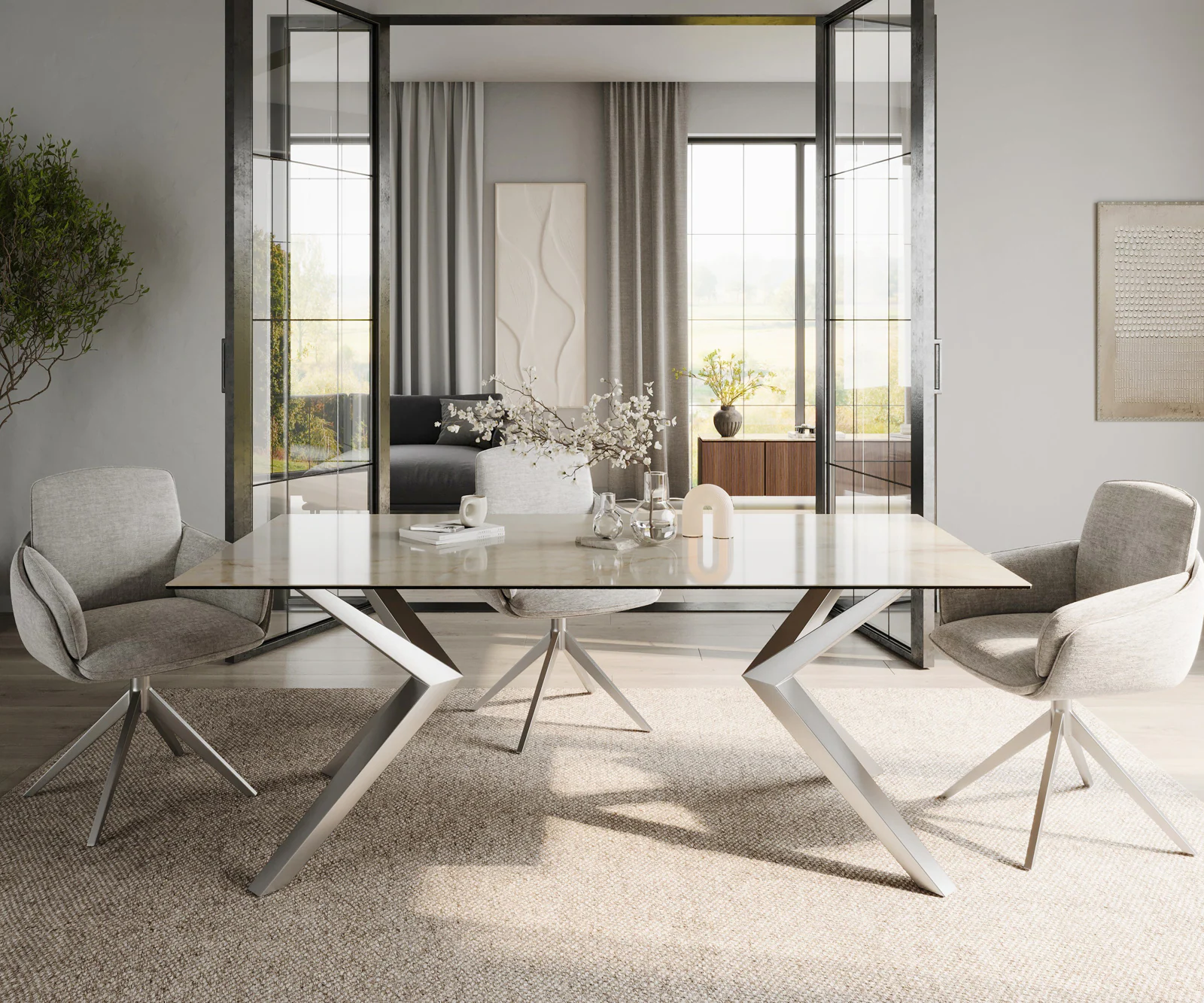 DELIFE Esstisch Edge, Keramik Laminam® Onice günstig online kaufen