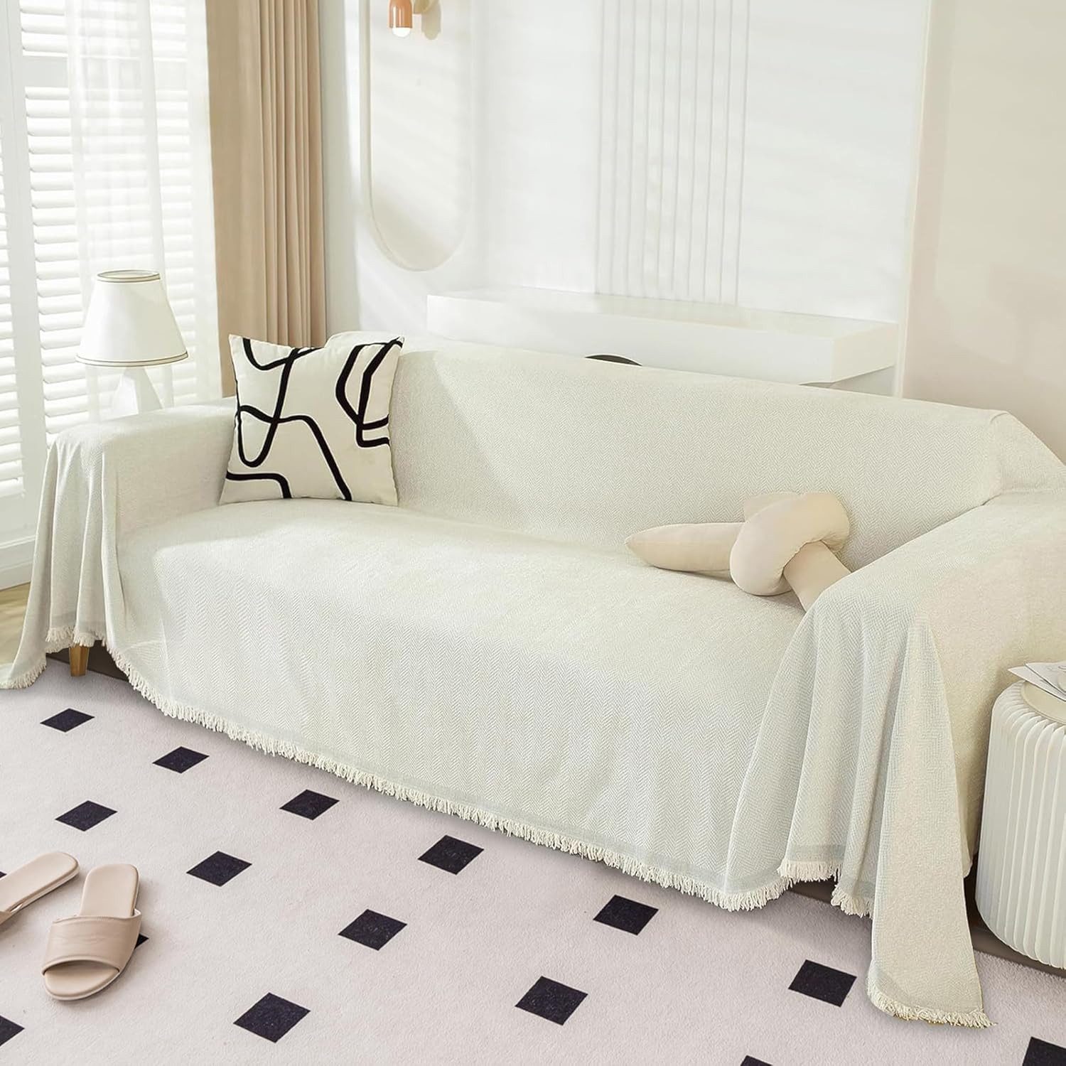 RWEUOQ Sofaschoner Einfacher Sofabezug, strapazierfähiger Chenille-Sofabezu günstig online kaufen