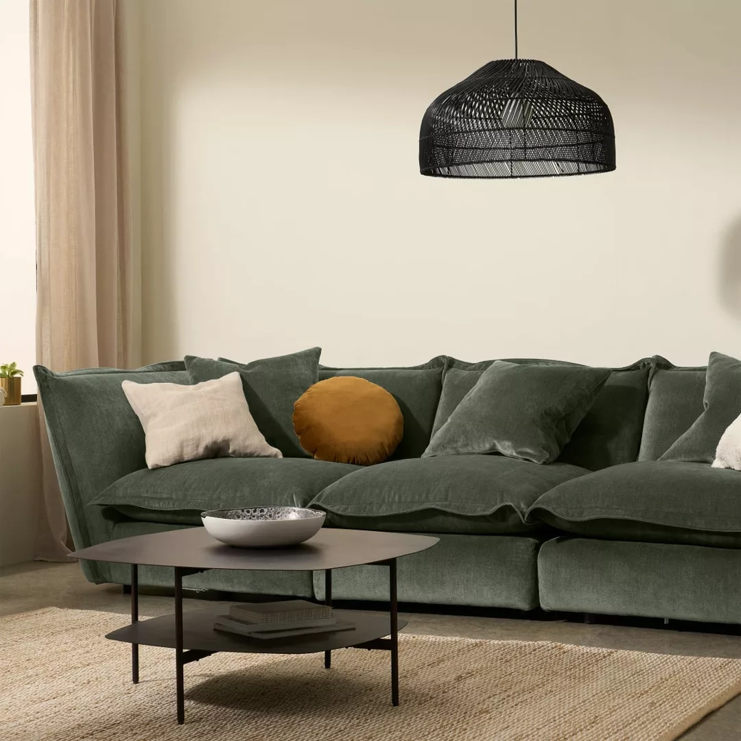 Fernsby 3-Sitzer Sofa, Chenille in Fichtengruen - MADE.com günstig online kaufen