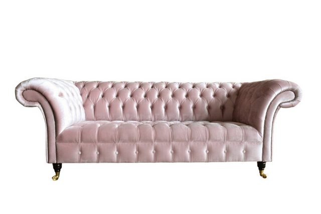 JVmoebel Chesterfield-Sofa Rosa Chesterfield Design Luxus Polster Sofa Couc günstig online kaufen