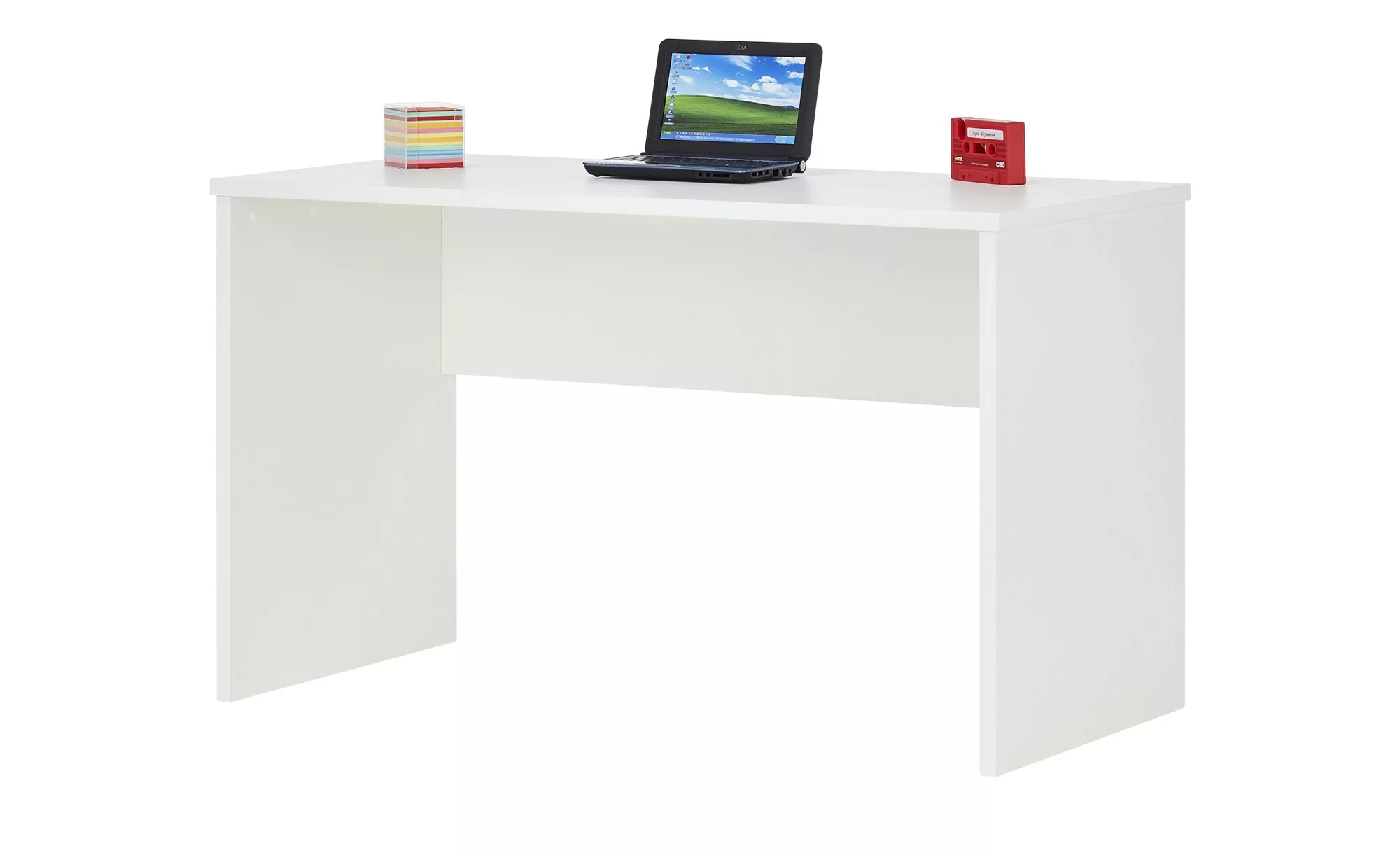 Schreibtisch - weiß - 125 cm - 75 cm - 65 cm - Tische > Bürotische - Möbel günstig online kaufen