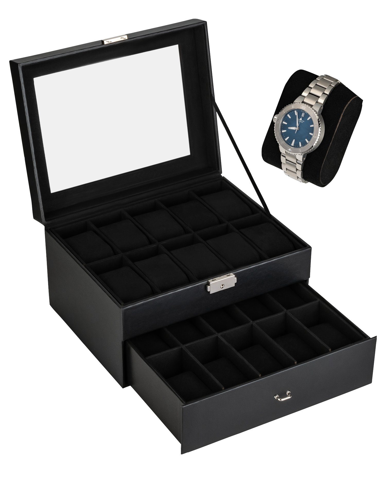 shelfmade Uhrenbox Uhren Aufbewahrungskiste Uhrenbox Uhrenkoffer günstig online kaufen