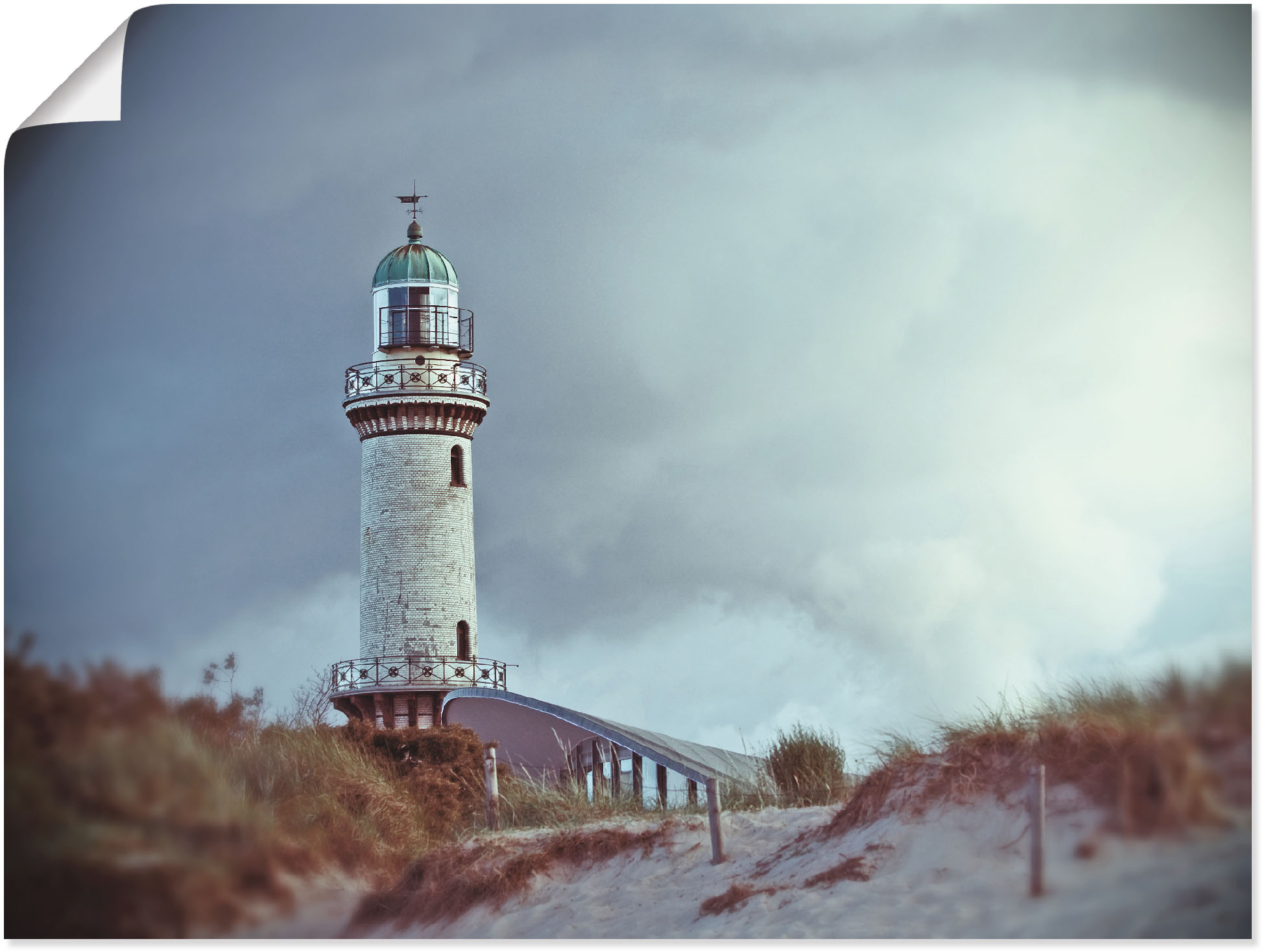 Artland Wandbild "Der Warnemünder Leuchtturm", Gebäude, (1 St.), als Leinwa günstig online kaufen