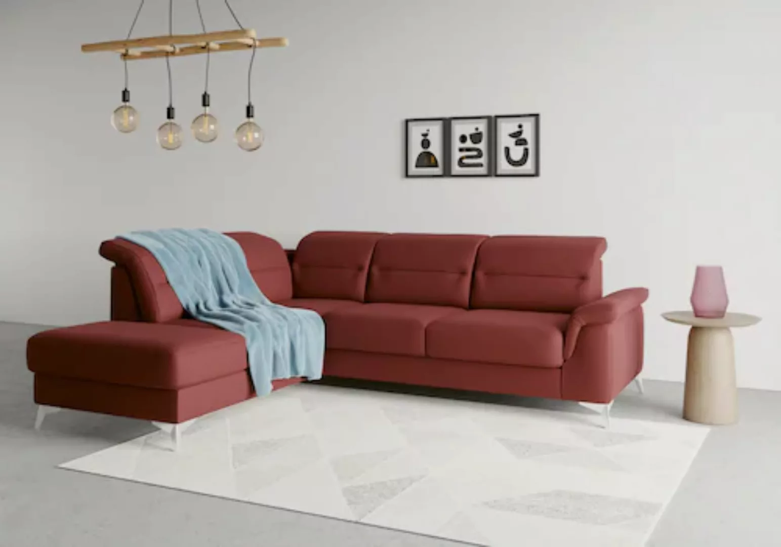 sit&more Ecksofa "Sinatra L-Form", mit Ottomane, optional mit Kopfteilverst günstig online kaufen