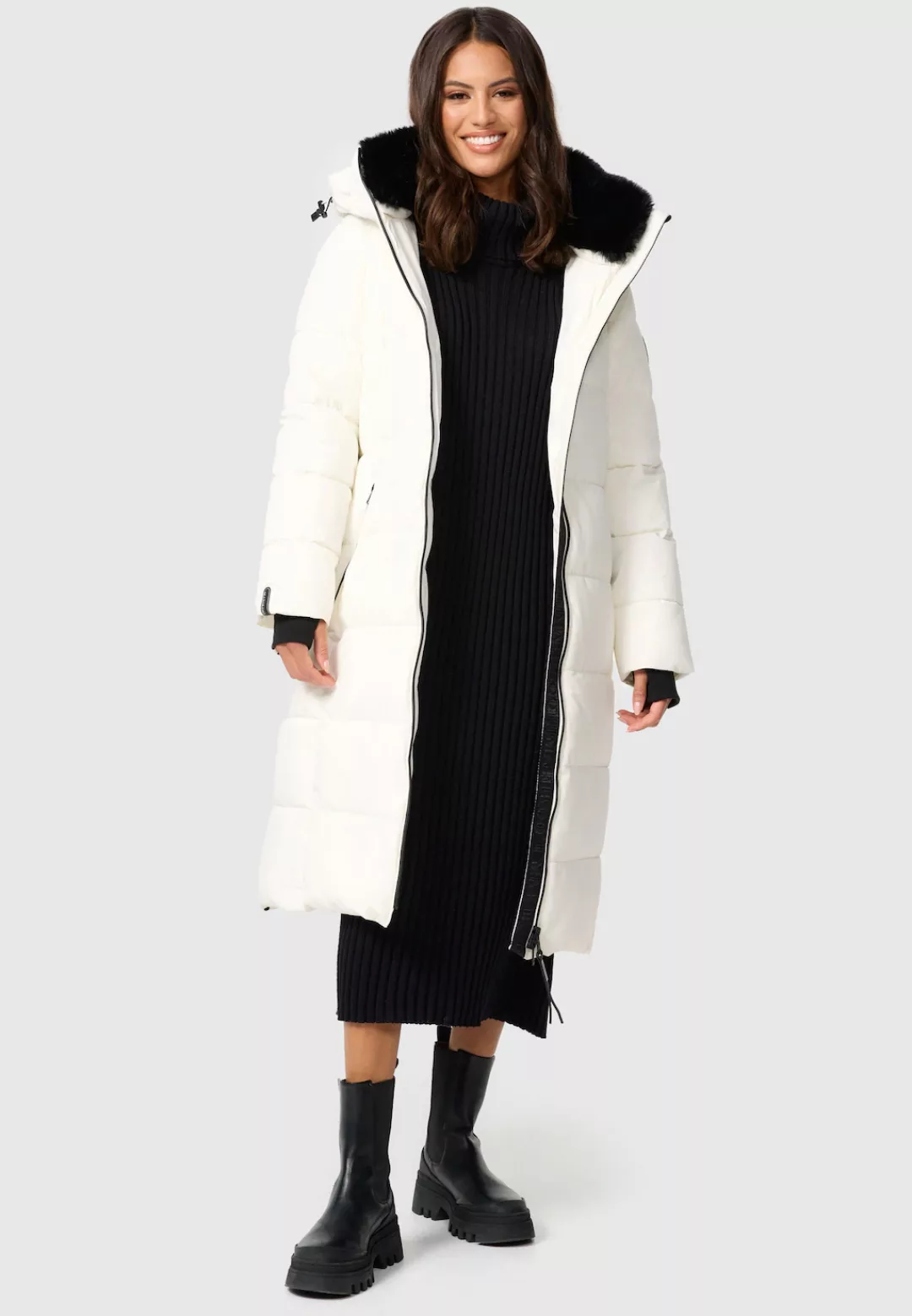 Marikoo Steppjacke "Zuraraa XVI", langer Winter Mantel gesteppt günstig online kaufen